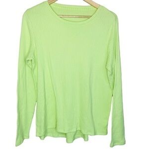 American Eagle Neon Yellow Ribbed Sweater
